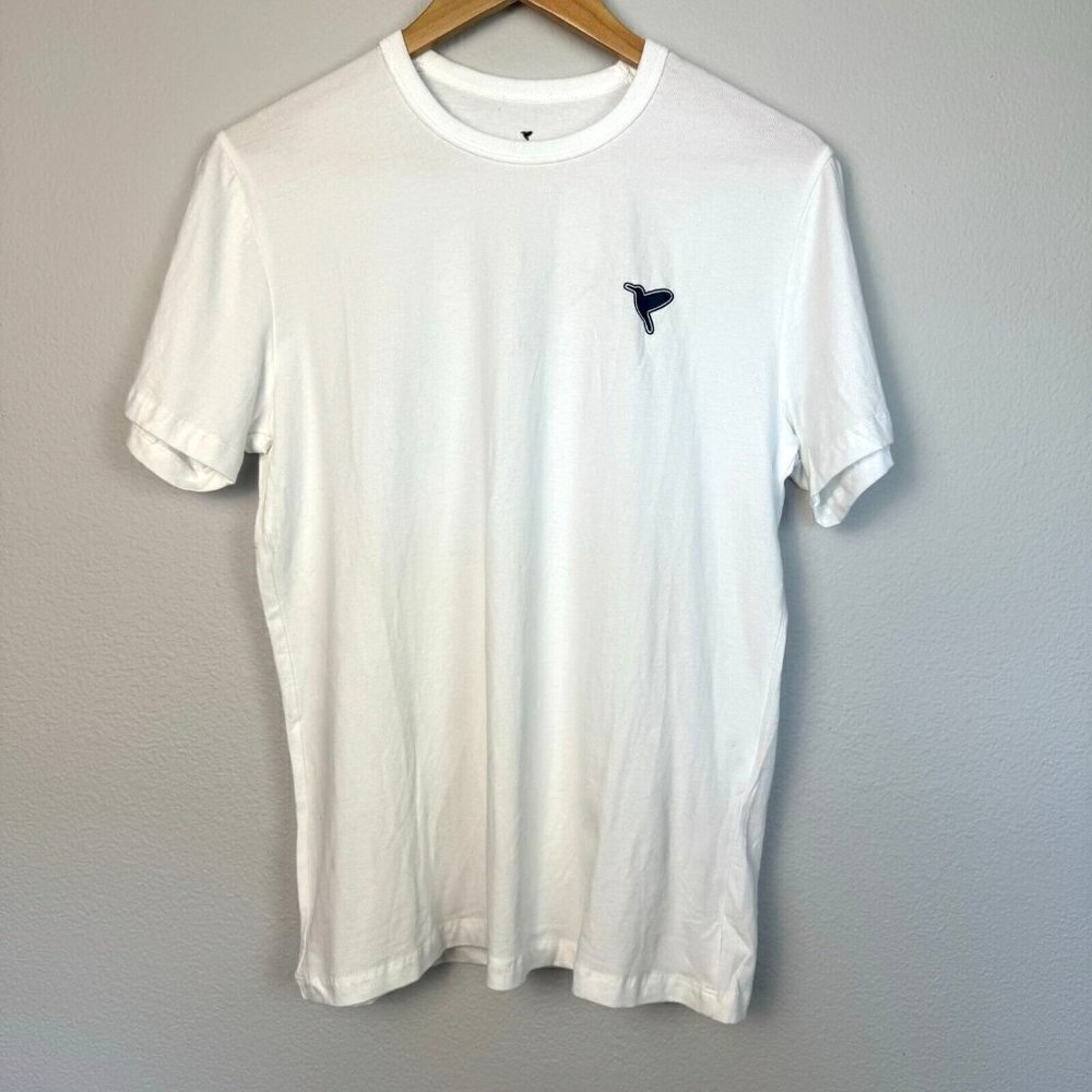 Birddogs Men T-Shirt Short Sleeve Crew Neck Palm Leaf Print Graphic White Medium - Picture 1 of 12